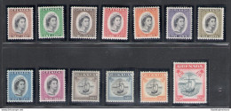 1953-59 Grenada, Stanley Gibbons N. 192-204, Elisabetta II, MNH** - Andere & Zonder Classificatie