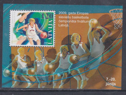 Lettonie BF N° 26 XX Sport National Le Basket-ball, Le Bloc  Sans Charnière, TB - Lettonie