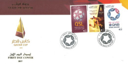 QATAR  - 2017-  FDC OF QATAR STARS LEAGUE - QATAR CUP 2018 STAMPS. - Qatar