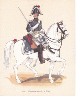 GENDARMERIE ROYALE DE 1816 A 1830 - 10 GRAVURES - Polizia