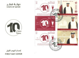 QATAR  - 2023-  FDC OF 10th ANNIV OF THE ACCESSION OF H.H. THE AMIR STAMPS. - Qatar