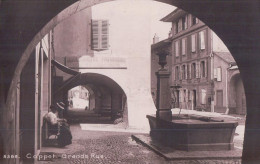 Coppet VD, Grande Rue, Arcades Et Fontaine (8388) - Coppet