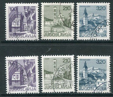 YUGOSLAVIA 1975 Towns Definitive With And Without Phosphor Bands Used.  Michel 1596-57x+y - Ongebruikt