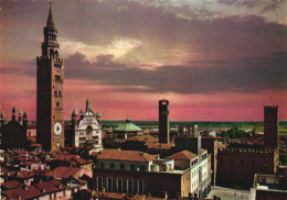 CREMONA, LOMBARDIA, ARCHITECTURE, TOWER WITH CLOCK, ITALY, POSTCARD - Cremona