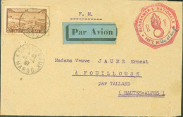 Maroc Par Avion FM Cachet Gendarmerie Nationale Poste De Ksar Es Souk CAD 14 4 1937 YT Poste Arienne N°35 - Poste Aérienne