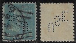 USA 1938/1954 Stamp With Perfin USE By United States Steel Export Company From New York Lochung Perfore - Perfin