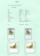 Belgium -  2010 BUZIN Birds - "Meerkoet"  +  "Fazant"  Plaatnummers 1 & 2  Elks -   Postfris - Zie Scan - 2011-..