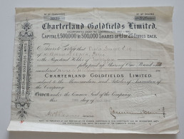 1899 Action Charterland Goldfields Limited Gold MInes D'or South Africa - Mines