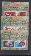 UNITED NATIONS -1990 -45TH ANNIVERSARY S/SHEETS X 3 FOR THE 3 ISSIUING AUTHORITIES T MINT NEVER HINGED - Neufs