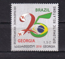 GEORGIA-2018-RELATIOMS WITH BRAZIL-MNH. - Géorgie