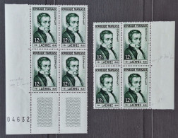 France 1952 N°936 2 Blocs De 4 Avec Variétés    **TB - Unused Stamps