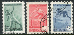 YUGOSLAVIA 1948  Balkan Games  Used..  Michel 557-59 - Oblitérés