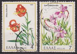 Flore, Fleurs - GRECE - Lys, Violettes - N° 1283-1284 - 1978 - Usati