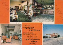 CARTOLINA  B13 SCANZANO JONICO,MATERA,BASILICATA-MOTEL "VECCHIA RAVENNA" STAZIONE ESSO-MEMORIA,CULTURA,NON VIAGGIATA - Matera