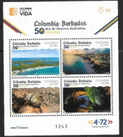 O) 2023 COLOMBIA, JOINT ISSUE, DIPLOMATIC RELATIONS WITH BARBADOS, TINTIPAN ISLAND, NEMOCON SALT MINE, CARLISLE BAY, HAR - Colombia