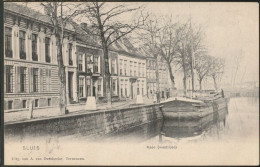 Sluis 1916 - Kade Met Binnenschip - Sluis