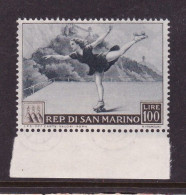 1953 San Marino Saint Marin SPORT I° PROPAGANDA SPORTIVA, PATTINATRICE , SKATER, PATINEUSE MNH** - Nuovi