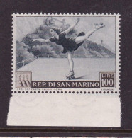 1953 San Marino Saint Marin SPORT I° PROPAGANDA SPORTIVA, PATTINATRICE , SKATER, PATINEUSE MNH** - Neufs