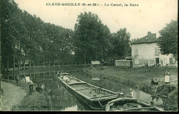 77 - B1306CPA - CLAYE - SOUILLY - Le Canal - La Gare - Très Bon état - SEINE-ET-MARNE - Claye Souilly