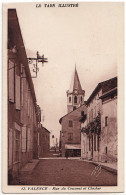 81 - B16532CPA - VALENCE D' ALBI - Rue Du Couvent Et Clocher - Très Bon état - TARN - Vaour