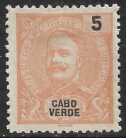 Cabo Verde – 1898 King Carlos 5 Réis Mint Stamp - Islas De Cabo Verde