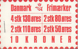 DÄNEMARK  Markenheftchen 27, Postfrisch **, Mit Einlage Neuer Gebühren 2.6.1980,  Ziffern/Königin Margarethe II, 1979 - Carnets