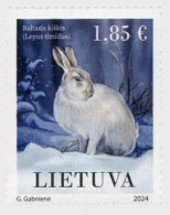 Lithuania Litauen Lituanie 2024 Red Book Of Lithuania Mountain Hare LP Stamp MNH - Conigli