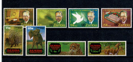 1971/72 ZAMBIA  Series** COMPLETE SET 10th DEATH ANNIVERSARY OF DAG HAMMARSKJOLD & Wildlife Conservation Year - Zambie (1965-...)