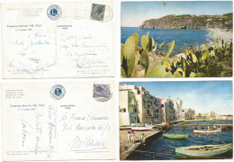 Masonry Massoneria Lions Club Congress In Lacco Ameno Ischia Italy Section #108 - 2/5june1960 - #2 Event Pcards X Milano - Freimaurerei