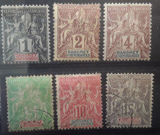 DAHOMEY 1900 - 1901 Type Groupe,  6 Timbres Neufs * / O Yvert No 2,3,6,7,8,9, TB - Sonstige & Ohne Zuordnung