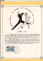 DOCUMENT CHAMPIONNAT DU MONDE DE PATINAGE ARTISTIQUE à LYON 1971 - Pattinaggio Artistico