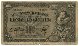 Netherland Indie Paesi Bassi Olanda (Indonesia) 13 11 1925 PICK#73b 100 GULDEN  LOTTO.525 - Niederländisch-Indien