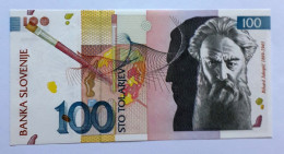 SLOVENIA  - 100 TOLARJEV  - P 28 (2004) -- UNC - BANKNOTES - PAPER MONEY - CARTAMONETA - - Slovénie