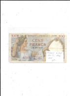 FRANCE BILLET 100 FRANCS 1939 ETAT - 100 F 1939-1942 ''Sully''