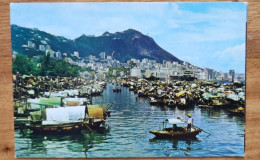 Hong Kong Causey Bay Typhoon Shelter Postcard Circa 1970s To 1980s - Chine (Hong Kong)