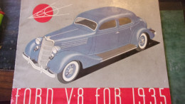 1935 FORD PUBLICITE CATALOGUE FORD V8  FOR 1935 SEDAN COUPE DE LUXE PHAETON ROADSTER FORD MOTOR COMPANY - Auto's