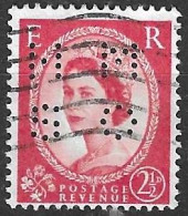 GREAT BRITAIN - 1952 -  PERFIN "M M S O" SU ELISABETH II - P2,5 (YVERT 266 - MICHEL 286) - Gebraucht