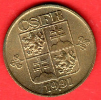 Cecoslovacchia - Czechoslovakia - Tchécoslovaquie - Československo - 1991 - 20 Haleru - QFDC/aUNC - Come Da Foto - Tchécoslovaquie