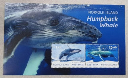 NORFOLK ISLAND 2024 FAUNA Animals. Mammals. Fish HUMPBACK WHALES - Fine S/S MNH - Norfolk Island