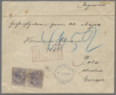 Philippines: 1888, Alfons XII., Aufdruck 8 C. Auf 2 4/8 C. Blau, Waagerechtes Pa - Philippinen