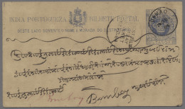 Portugese India - Postal Stationery: 1884, Postkarte Mit Wertstempel Krone, 1/4 - Portugiesisch-Indien