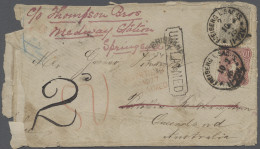 Queensland: 1876, Incoming Mail, Letter From Freiberg, Germany Bearing 10 Plus 5 - Covers & Documents