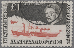 British Antarctica: 1969, Freimarke, HMS Endurance, 1 Pfund Braunschwarz / Rot, - Oblitérés