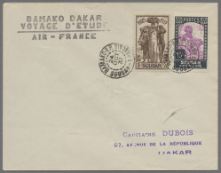 French Somali Coast: 1937, 24.10., Versuchs-Erstflug BAMAKO Nach Dakar Mit Entsp - Storia Postale