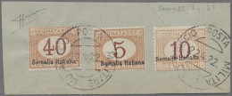 Italian Somalia - Postage Dues: 1920, Italienische Portomarken Mit Aufdruck "Som - Somalia