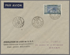 Mauretania: 1927, JUL 31, Flight From ATAR To Dakar, Airmail Letter Franked 50c. - Mauritania (1960-...)