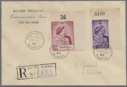 Mauritius: 1948, Silberhochzeit König Georgs VI., Beide Werte Als Oberes Rechtes - Maurice (...-1967)