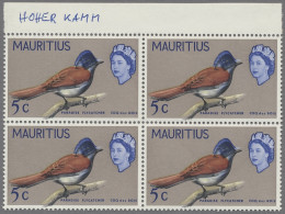 Mauritius: 1965, Freimarken Vögel, 5 C. Mauritius-Paradiesfliegenschnäpper, Durc - Mauritius (...-1967)