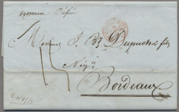 Senegal: 1849, 5-seitiger Brief Aus St. Louis Nach Bordeaux, Frz. Eingangsstempe - Other & Unclassified