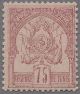 Tunisia: Michel 1N-8N, 6 Values , Hinged, Top Values Signed Carion-Paris, Fine Q - Ungebraucht